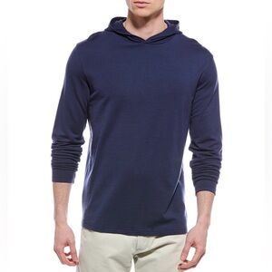 Peter Millar Excursionist Flex Pullover Hoodie Navy Blue MS25XK77 Sweatshirt XL